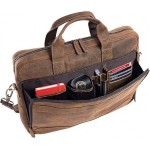 Leather briefcase 18 Inch Laptop Messenger Bags