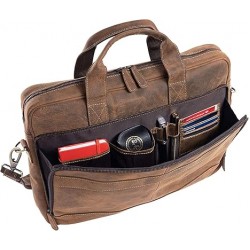 Leather briefcase 18 Inch Laptop Messenger Bags