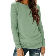 Womens Long Sleeve Shirts Basic Tee Fall Trendy