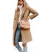 Women's Winter Wool Coat Casual Notch Lapel Single-Breasted Peacoat